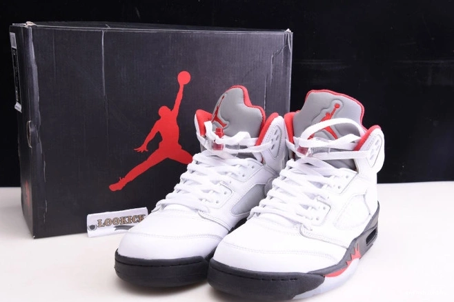 Air DA1911-102 5 Fire Tongue (2020) Jordan Retro Silver Red 0811